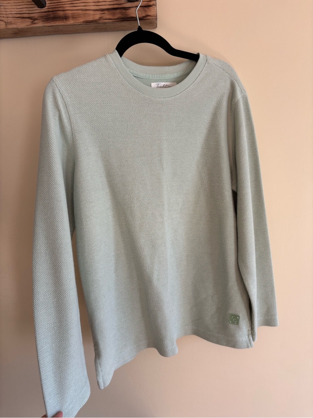 Tradition / Waffle / Light Sage / Long Sleeve Casual Top